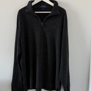 Polo by Ralph Lauren Men's Dark Gray Zip-Up Sweater